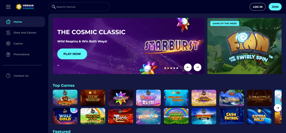merkur-casino-homepage